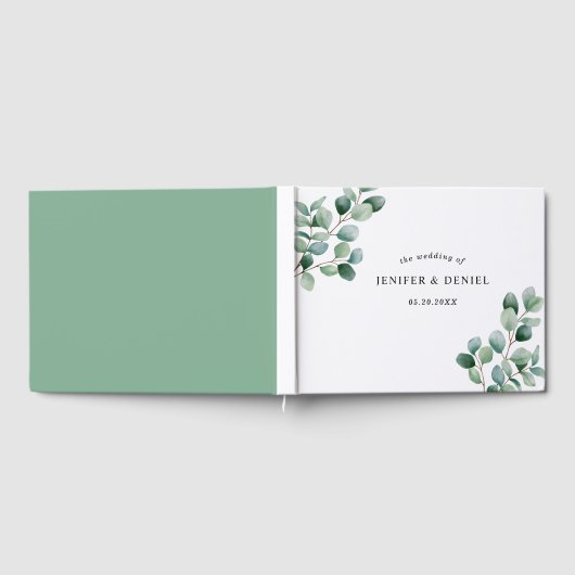 Eucalyptus Botanical Greenery Wedding Gästebuch (Voll)