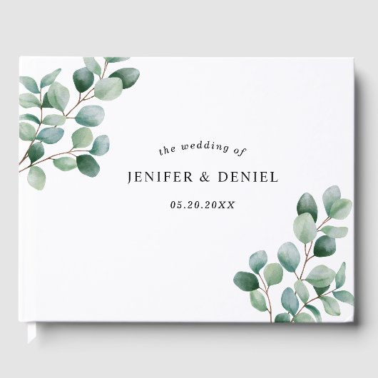 Eucalyptus Botanical Greenery Wedding Gästebuch (Vorderseite)