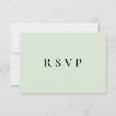 Eucalyptus Botanical Greenery Wedding Invitation, RSVP Karte (Rückseite)
