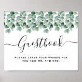 Eucalyptus Botanical Greenery Wedding Poster (Vorne)