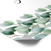 Eucalyptus Botanical Greenery  Wedding Poster (Ecke)