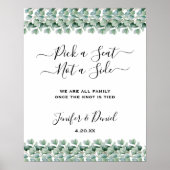 Eucalyptus Botanical Greenery  Wedding Poster (Vorne)