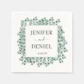 Eucalyptus Botanical Greenery Wedding Serviette (Vorderseite)