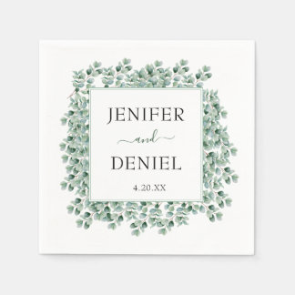 Eucalyptus Botanical Greenery Wedding Serviette