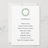 Eucalyptus Botanical Wedding Ceremony Program (Vorderseite)