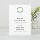 Eucalyptus Botanical Wedding Ceremony Program (Stehend Vorderseite)