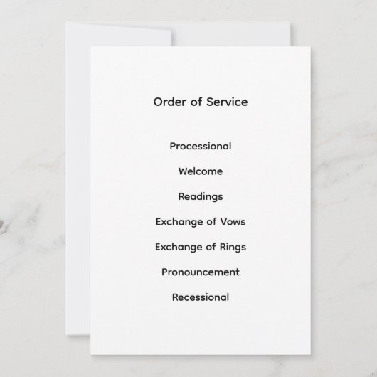 Eucalyptus Botanical Wedding Ceremony Program (Rückseite)