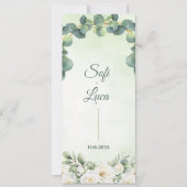 Eucalyptus Botanical Wedding Ceremony Program Einladung (Vorderseite)