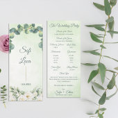 Eucalyptus Botanical Wedding Ceremony Program Einladung
