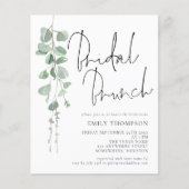 Eucalyptus Brautparty Brunch Einladung (Vorderseite)