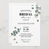 Eucalyptus-Brautparty Einladung (Vorne/Hinten)