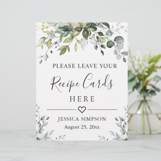 Eucalyptus-Brautparty-Poster (Stehend Vorderseite)