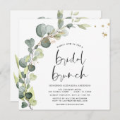 Eucalyptus Bridal Brunch Brautparty Einladung (Vorne/Hinten)