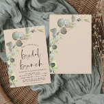 Eucalyptus Bridal Brunch Einladung Flyer<br><div class="desc">Eukalyptus Greenery Terracotta Sukkulent Botanische Wasserfarbe Frühjahrsfeier Brautparty - Bridal Brunch Einladungen auf weißem Hintergrund - beinhaltet schöne und elegante Schrift Typografie mit modernen botanischen Blätter und Grün für die besondere Braut zu sein zu feiern.</div>