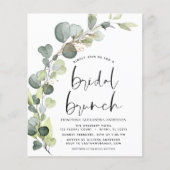 Eucalyptus Bridal Brunch Einladung zur Dusche (Vorderseite)