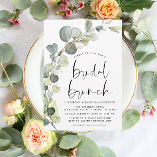 Eucalyptus Bridal Brunch Einladung zur Dusche Flyer