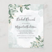 Eucalyptus Bridal Brunch Postcard Einladung (Vorderseite)