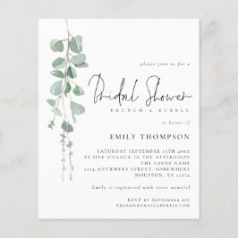 Eucalyptus Brunch Brautparty Einladung