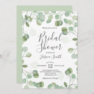 Eucalyptus Brunch Bubbly Bridal Dusche Einladung