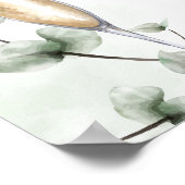 Eucalyptus Brunch Champagne Baby Dusche Willkommen Poster (Ecke)