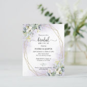 Eucalyptus Budget Bridal Brunch Einladung (Stehend Vorderseite)