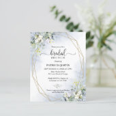 Eucalyptus Budget Bridal Brunch Einladung (Stehend Vorderseite)