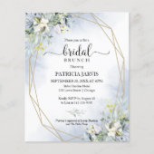 Eucalyptus Budget Bridal Brunch Einladung (Vorderseite)