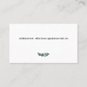 Eucalyptus Business Card für moderne Psychotherape Visitenkarte (Rückseite)