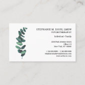 Eucalyptus Business Card für moderne Psychotherape Visitenkarte (Vorderseite)