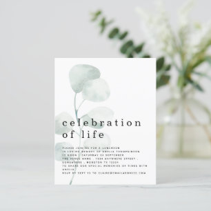 Eucalyptus Celebration of Life Einladung