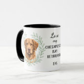 Eucalyptus Chesapeake Bay Retriever Dog Monogram Tasse (Vorderseite Links)