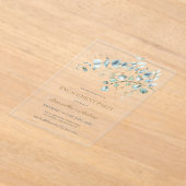 Eucalyptus Clear Acrylic Engagement Invitation Acryleinladungen (Ablage )
