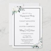 Eucalyptus Cotton | Felt Ecru /2 Engagement Party Einladung (Vorderseite)