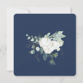 Eucalyptus Cotton | Felt Ecru v2 Brautparty Einladung (Rückseite)