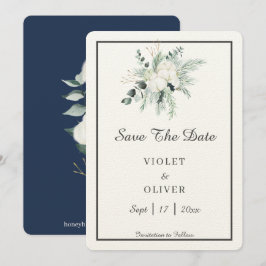 Eucalyptus Cotton | Felt Ecru Wedding Save The Date