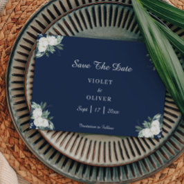 Eucalyptus Cotton | Moderne Hochzeit der Marine Save The Date