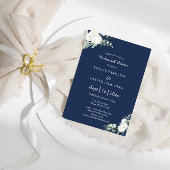 Eucalyptus Cotton Navy Modernes v2 Probe Dinner Einladung