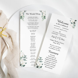 Eucalyptus Cotton | White Modern Brautparty Flat Programm