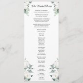 Eucalyptus Cotton | White Modern Brautparty Flat Programm (Rückseite)