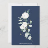 Eucalyptus Cotton | White Modern v3 Wedding Einladung (Rückseite)