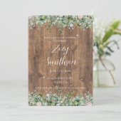 Eucalyptus Dusty Rose Bridal Shower | Greenery Einladung (Stehend Vorderseite)