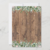 Eucalyptus Dusty Rose Bridal Shower | Greenery Einladung (Rückseite)