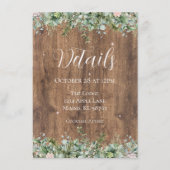 Eucalyptus Dusty Rose Details Card | Greenery Begleitkarte (Vorderseite)