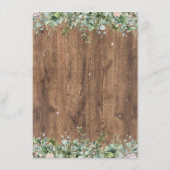 Eucalyptus Dusty Rose Details Card | Greenery Begleitkarte (Rückseite)