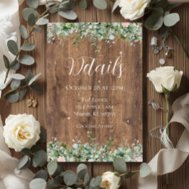 Eucalyptus Dusty Rose Details Card | Greenery Begleitkarte
