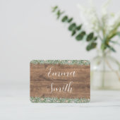 Eucalyptus Dusty Rose Place Cards | Greenery Platzkarte (Stehend Vorderseite)