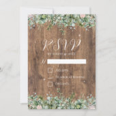 Eucalyptus Dusty Rose RSVP Card | Greenery Floral Einladung (Vorderseite)