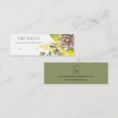 EUCALYPTUS-EARRING-DISPLAY-LOGO VON PINE SUNFLOWER MINI VISITENKARTE (Vorne/Hinten)