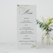 Eucalyptus Elegant Calligraphy Menu Menükarte (Stehend Vorderseite)
