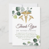 Eucalyptus Elegant Doctor | Krankenversicherung Da Dankeskarte (Vorderseite)